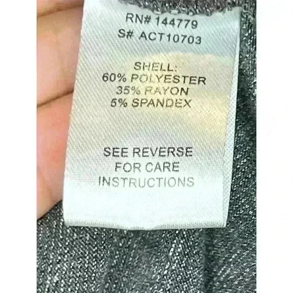 ACOA Women's Gray Twist Front Long Sleeve Blouse Size L - Picture 13 of 15